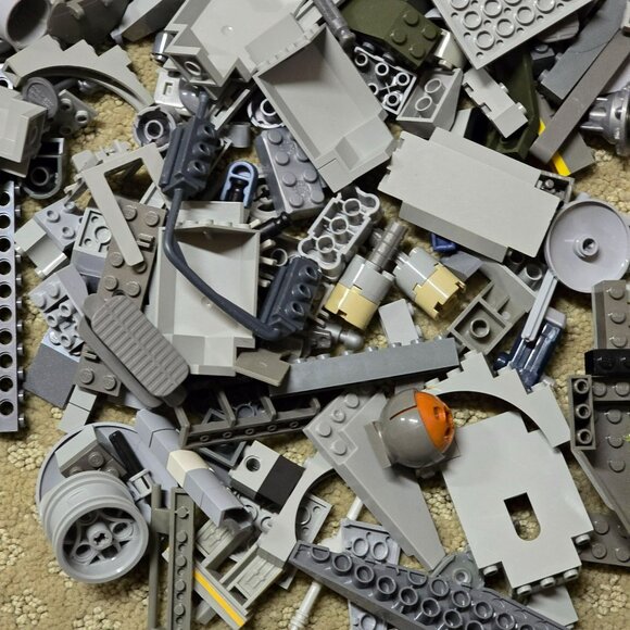 Lego and Compatible with Lego Building Blocks Grey Pieces Lot GA163 - Picture 4 of 7